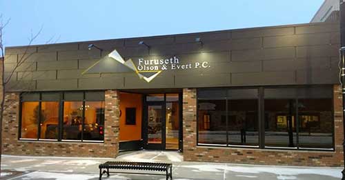 Photo of the exterior of the law office of Furuseth Olson & Evert P.C.